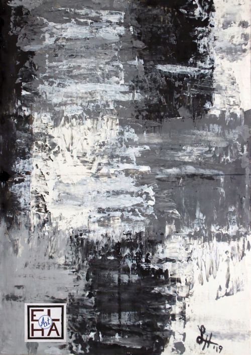 Abstrakte Kunst: Schwarz-Weiß-Muster